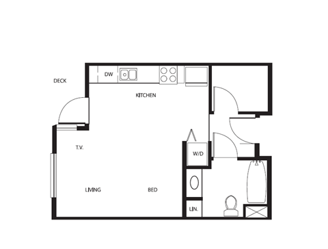 a floor plan of a bedroom apartment